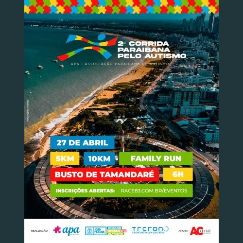Em João Pessoa: Corrida Paraibana pelo Autismo abre último lote de inscrição